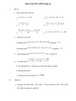 bài tập ôn lớp 8 lần 2