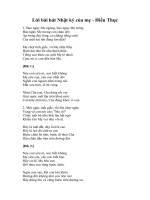 lời bài hát nhật ký của mẹ  hiền thục