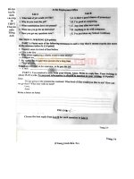 Tải Đề thi tuyển sinh vào lớp 10 THPT Chuyên môn Tiếng Anh (Đề chung) năm học 2016-2017 tỉnh Bến Tre - Đề thi vào lớp 10 môn Tiếng Anh THPT Chuyên