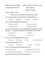 Tải Đề thi học kì 2 môn Lịch sử lớp 6 trường THCS Tiên Yên, Hà Giang năm 2016 - 2017 - Đề kiểm tra học kì II môn Lịch sử lớp 6 có đáp án