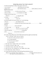 Tải Bài tập Tiếng Anh lớp 7 Unit 1: Back to school Số 2 - Bài tập tự luận Tiếng Anh lớp 7