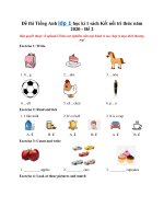 Tải Đề thi Tiếng Anh lớp 1 học kì 1 sách Kết nối tri thức năm 2020 - Đề 2 - Đề thi học kì 1 lớp 1 môn Tiếng Anh có đáp án