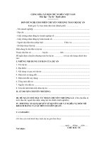 Tải Mẫu đơn đề nghị cho phép chuyển nhượng toàn bộ dự án - HoaTieu.vn