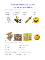 Tải Đề thi học kì 1 lớp 2 môn Tiếng Anh năm học 2019 - 2020 - Đề kiểm tra tiếng Anh lớp 2 có đáp án