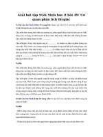 Tải Giải bài tập SGK Sinh học 8 bài 49 - Cơ quan phân tích thị giác