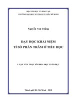 Dạy học khái niệm tỉ số phần trăm ở tiểu học  