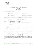 Đề ôn tập học kỳ lớp 8 học kỳ 2 tại trung tâm luyện thi EDUFLY tháng 3 năm 2015