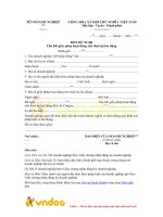 Tải Mẫu đơn đề nghị thu hồi giấy phép hoạt động cho thuê lại lao động - HoaTieu.vn