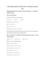 Tải Toán lớp 4 trang 78, 79: Chia một số cho một tích - Giải bài tập Toán lớp 4