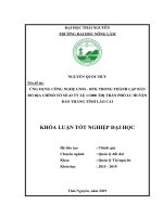 Ứng dụng công nghệ GNSS-RTK trong thành lập bản đồ địa chính tờ 43, thị trấn Phố Lu, huyện Bảo Thắng, tỉnh Lào Cai (Khóa luận tốt nghiệp)