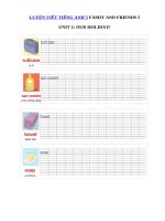 Tải Tập viết Tiếng Anh lớp 5 Unit 2 Our Holiday - Luyện viết Tiếng Anh 5 Family And Friends 5 Special Edition