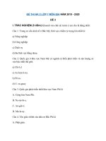 Tải Đề thi Địa lý lớp 7 học kì 2 năm 2019 - 2020 - Đề 3 - Đề kiểm tra địa lí 7 học kì 2 năm 2020 có đáp án