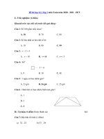 Tải Đề thi học kì 1 lớp 2 môn Toán năm 2020 - 2021 - Đề 5 - Đề thi học kì 1 môn Toán lớp 2