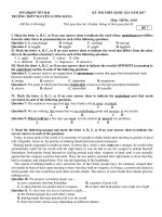 Tải Đề thi thử THPT Quốc gia năm 2017 môn Tiếng Anh có đáp án - Đề 80 - Đề thi thử Đại học môn Tiếng Anh năm 2017 có đáp án