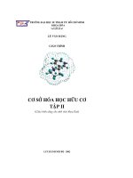 Giáo trình cơ sở hóa học hữu cơ giáo trình dùng cho sinh viên khoa hóa  tập 2 