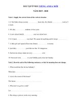 04 - Ôn tập tiếng Anh lớp 6 giữa học kì 2 có đáp án