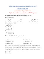 Tải Đề khảo sát chất lượng đầu năm môn Toán lớp 5 năm học 2020 - 2021 - Đề số 5 - Đề thi khảo sát chất lượng đầu năm lớp 5