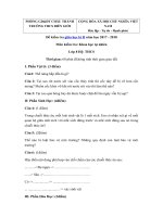 Tải Đề thi giữa học kì 2 lớp 8 môn Khoa học tự nhiên trường THCS Biên Giới, Châu Thành năm học 2017 - 2018 - Đề kiểm tra giữa HK 2 môn Khoa học tự nhiên lớp 8 có đáp án