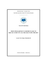 (Luận văn thạc sĩ) phân tích lợi ích và chi phí của dự án khu xử lý bùn từ các nhà máy nước thủ đức 