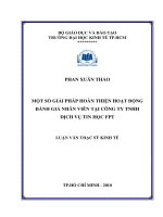 (Luận văn thạc sĩ) một số giải pháp hoàn thiện hoạt động đánh giá nhân viên tại công ty TNHH dịch vụ tin học FPT  