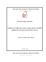 Nghiên cứu hiệu quả năng lượng mạng cảm biến không dây sử dụng giao thức LEACH