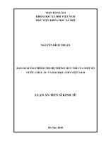 (Luận án tiến sĩ) - Bảo đảm tài chính cho hệ thống hưu trí của một số nước Châu Âu và bài học cho Việt Nam