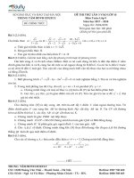 Đề thi thử lần 3 và đáp án chi tiết  môn Toán vào lớp 10 năm 2018 tại Trung tâm BDVH Edufly
