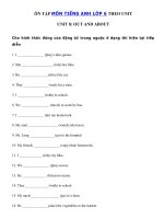 Tải Bài tập tự luận Tiếng Anh lớp 6 Unit 8 Out And About - Ôn tập Tiếng Anh lớp 6 theo từng Unit có đáp án