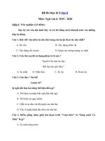 Tải Đề thi học kì 2 lớp 6 môn Ngữ Văn năm 2019 - 2020 - Đề 1 - Đề thi Ngữ văn 6 học kì 2 Có đáp án