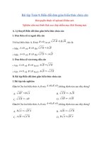 Tải Bài tập Toán 9: Biến đổi đơn giản biểu thức chứa căn - Bài tập Toán lớp 9 có lời giải