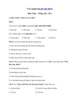 Tải Trắc nghiệm ôn thi vào lớp 6 môn Toán + Tiếng việt - Đề 3 - Đề thi vào lớp 6