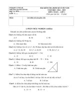 Tải Đề kiểm tra cuối năm môn Toán lớp 1 năm học 2014 - 2015 trường Tiểu học Nguyễn Du, Đắk Lắk - Đề thi cuối học kì II môn Toán lớp 1 có đáp án