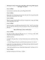 Tải Đề thi học kì 2 lớp 11 môn Lịch sử năm 2018 - 2019 trường THPT Nguyễn Chí Thanh - TP. HCM - Đề thi Lịch sử lớp 11 học kì 2 có đáp án