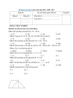 Tải Đề thi học kì 2 lớp 2 môn Toán năm 2019 - 2020 - Đề 3 - Đề thi Toán lớp 2 học kỳ 2