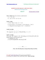 Đề thi thử số 7 học kỳ 1  môn toán lớp 8 tại trung tâm EDUFLY