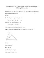 Tải Giải SBT Toán 7 bài 3: Quan hệ giữa ba cạnh của một tam giác - Bất đẳng thức tam giác - Giải bài tập môn Toán Hình học lớp 7