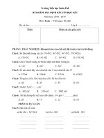 Tải Đề thi học kì 1 môn Toán lớp 4 trường Tiểu học Xuân Phổ, Hà Tĩnh năm học 2018 - 2019 - Đề kiểm tra cuối học kì I lớp 4 môn Toán
