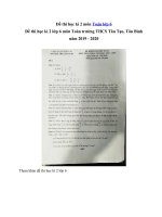 Tải Đề thi học kì 2 lớp 6 môn Toán trường THCS Tân Tạo, Tân Bình năm 2019 - 2020 - Đề thi Toán lớp 6 học kì 2 năm 2020