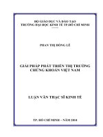(Luận văn thạc sĩ) giải pháp phát triển thị trường chứng khoán việt nam 