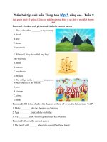 Tải Phiếu bài tập cuối tuần Tiếng Anh lớp 5 nâng cao - Tuần 8 - Bài tập cuối tuần Tiếng Anh lớp 5 - Tuần 8