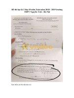 Tải Đề thi học kì 2 lớp 10 môn Toán năm 2018 - 2019 trường THPT Nguyễn Trãi - Hà Nội - Đề thi Toán lớp 10 học kì 2