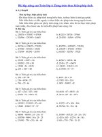 Tải Bài tập lớp 4 nâng cao: Dạng toán tính giá trị của biểu thức - Bài tập ôn tập Toán lớp 4