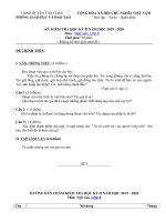 Tải Đề thi học kì 2 lớp 6 môn Ngữ Văn năm 2019 - 2020 - Đề 4 - Đề thi Ngữ văn 6 học kì 2 Có đáp án