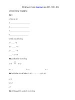 Tải Đề thi học kì 1 môn Toán lớp 1 năm 2019 - 2020 - Đề 4 - Đề kiểm tra học kì 1 môn Toán lớp 1 có đáp án