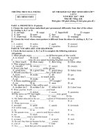 Tải Đề thi chọn học sinh giỏi lớp 7 môn tiếng Anh (lần 4) trường THCS Nga Thắng, Thanh Hóa năm học 2017-2018 có đáp án - Đề thi chọn học sinh giỏi môn tiếng Anh lớp 7