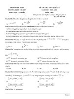 Đề thi thử THPT quốc gia 2019 - 2020 môn Lý THPT chuyên Khoa học Tự nhiên | Đề thi đại học - Ôn Luyện