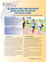 Xây dựng tiêu chuẩn tuyển chọn ban đầu cho nam vận động viên điền kinh (nội dung cự ly ngắn)