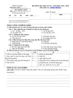 Tải Đề thi học kì 2 lớp 6 môn Công nghệ năm 2019 - 2020 - Đề thi Công nghệ lớp 6 học kì 2 Có đáp án