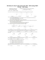 Tải Đề thi học kì 2 lớp 11 môn Vật lý năm 2018 - 2019 trường THPT Tứ Kiệt - Tiền Giang - Đề thi Vật lý lớp 11 học kì 2