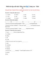 Tải Phiếu bài tập cuối tuần Tiếng Anh lớp 5 nâng cao - Tuần 11 - Bài tập cuối tuần Tiếng Anh lớp 5 - Tuần 11